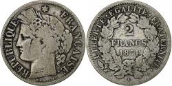 World Coins - Coin, France, Cérès, 2 Francs, 1871, Bordeaux, , Silver, KM:816.2