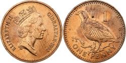 World Coins - Gibraltar, Elizabeth II, Penny, 1992, Pobjoy Mint, Bronze,
