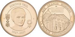 World Coins - France, Medal, Simone Veil, Collection Panthéon, 2017, Copper-Nickel Gilt