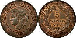 World Coins - Coin, France, Cérès, 5 Centimes, 1897, Paris, , Bronze, Gadoury:157a