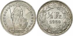 World Coins - Switzerland, 1/2 Franc, 1950, Bern, Silver, , KM:23