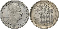 World Coins - Monaco, Rainier III, 1/2 Franc, 1975, MDP, série FDC, Nickel,