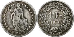 World Coins - Switzerland, Franc, 1876, Bern, Silver, , KM:24