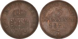 World Coins - Coin, German States, PRUSSIA, Wilhelm I, 3 Pfennig, 1870, Berlin,