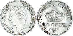 World Coins - Coin, France, Napoleon III, Napoléon III, 20 Centimes, 1867, Paris, AU(50-53)