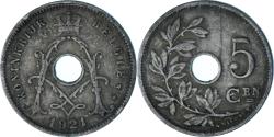 World Coins - Belgium, 5 Centimes, 1921