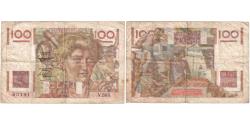 World Coins - France, 100 Francs, Jeune Paysan, 1954-01-07, V.585, VF(20-25)
