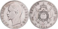 World Coins - France, Napoleon III, 5 Francs, 1855, Paris, main ancre, Silver,