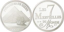 World Coins - France, Medal, Les 7 Merveilles du Monde, Pyramides de Gizeh, , Silver