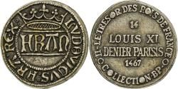 World Coins - France, Token, Collection BP, Denier Parisis Louis XI, Copper,