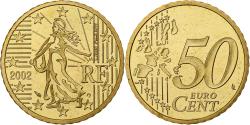 World Coins - France, 50 Euro Cent, Proof, 2002, Monnaie de Paris, Nordic gold,