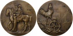 World Coins - France, Medal, Alsace, Libération de Mulhouse, 1918, Bronze, Dammann,