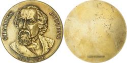 World Coins - United Kingdom, Medal, Charles Dickens, Brass,