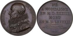 World Coins - France, Medal, Michel de Montaigne, 1817, Bronze, Gatteaux,