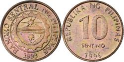 World Coins - Philippines, 10 Sentimos, 1996, Acier plaqué cuivre, , KM:270.1
