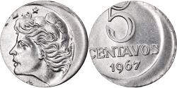 World Coins - Coin, Brazil, 5 Centavos, 1967, planchet error, , Stainless Steel