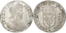 World Coins - France, Louis XIV, 1/2 Écu à la mèche longue, 1650, Bayonne, Silver