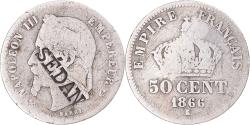 World Coins - Coin, France, Napoleon III, 50 Centimes, 1866, Bordeaux, Satirique,
