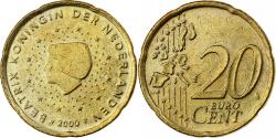 World Coins - Netherlands, 20 Euro Cent, 2000, Utrecht, Nordic gold,