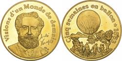 World Coins - France, Medal, Cinq Semaines en Ballon, Copper-nickel Aluminium,