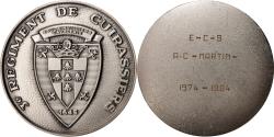 World Coins - France, Medal, 3e Régiment de Cuirassiers, History, 1984, , Silvered