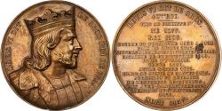 World Coins - France, Medal, Les Rois de France, Louis VI, 1838, Bronze, Caqué,