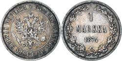World Coins - Coin, Finland, Alexander II, Markka, 1874, Helsinki, , Silver, KM:3.2