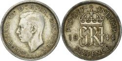 World Coins - Coin, Great Britain, 6 Pence, 1944