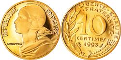 World Coins - Coin, France, Marianne, 10 Centimes, 1993, Paris, Proof,