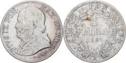 World Coins - ITALIAN STATES, 1 Lira, 1867, Roma, KM #1378, , Silver, 4.80
