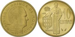 World Coins - Monaco, Rainier III, 10 Centimes, 1975, MDP, série FDC, Cupro-Aluminium