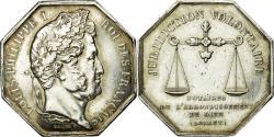 World Coins - France, Token, Louis Philippe Ier, Notaires de l'Arrondissement de Gien, Caqué