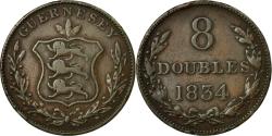 World Coins - Coin, Guernsey, 8 Doubles, 1834, , Copper, KM:3
