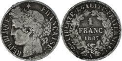World Coins - Coin, France, Cérès, Franc, 1887, Paris, , Silver, KM:822.1