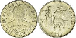 World Coins - Coin, San Marino, 200 Lire, 1997, , Aluminum-Bronze, KM:366