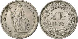 World Coins - Switzerland, 1/2 Franc, 1968, Bern, Copper-nickel, , KM:23a.1