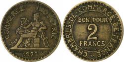 World Coins - France, 2 Francs, Chambre de commerce, 1923, Paris, Aluminum-Bronze,