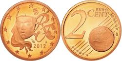 World Coins - France, 2 Euro Cent, 2012, Proof, , Copper Plated Steel, KM:1283