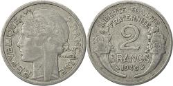 World Coins - France, Morlon, 2 Francs, 1946, Beaumont - Le Roger, , Aluminum
