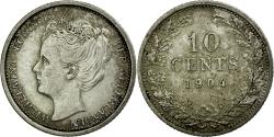 World Coins - Coin, Netherlands, Wilhelmina I, 10 Cents, 1904, , Silver, KM:136