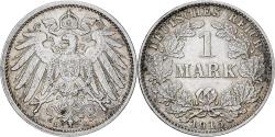 World Coins - German Empire, Wilhelm II, Mark, 1915, Munich, Silver, , KM:14