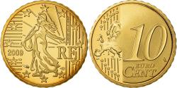 World Coins - France, 10 Euro Cent, 2009, Proof / BE, , Brass, KM:1410