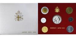 World Coins - Coin, Vatican, John Paul II, Set 10 L. - 1000 L., 1991, Rome,