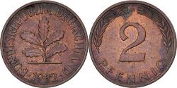 World Coins - Federal Republic of Germany, 2 Pfennig, 1982, Munich, Copper Plated Steel