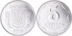 World Coins - Coin, Ukraine, 5 Kopiyok, 2005, Kyiv, , Stainless Steel, KM:7