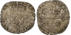World Coins - France, Henri IV, Douzain aux deux H, 1594, Lyon, Billon, , Gadoury:552