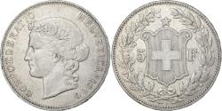 World Coins - Switzerland, 5 Francs, Helvetia, 1900, Bern, Silver, , KM:34