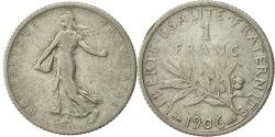 World Coins - Coin, France, Semeuse, Franc, 1906, Paris, , Silver, KM:844.1