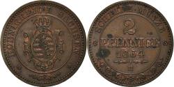 World Coins - Coin, German States, SAXONY-ALBERTINE, Johann, 2 Pfennig, 1864,