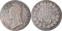 World Coins - Coin, France, Dupré, 5 Centimes, An 6/5, Strasbourg, , Bronze